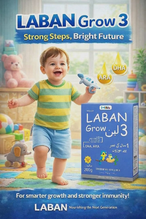LABAN Grow 3 Growing Up Milk Formula (1 Year+) – 200g | Pro Up Formula with DHA, ARA & Essential Nutrients