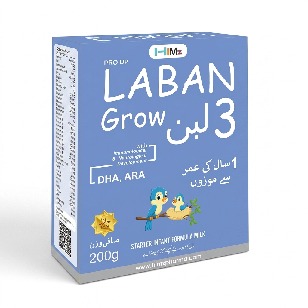 LABAN Grow 3 Growing Up Milk Formula (1 Year+) – 200g | Pro Up Formula with DHA, ARA & Essential Nutrients