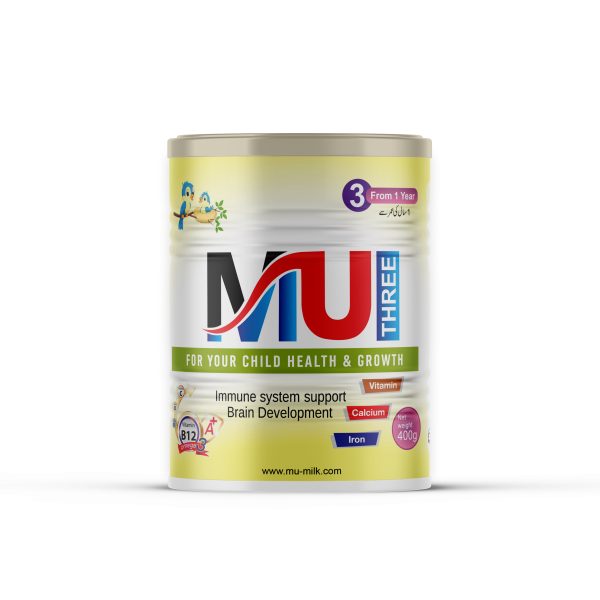 MU THREE: Growing Toddler Milk Formula (1 Year onwards) - 400g | Supports Brain, Immunity, Bones