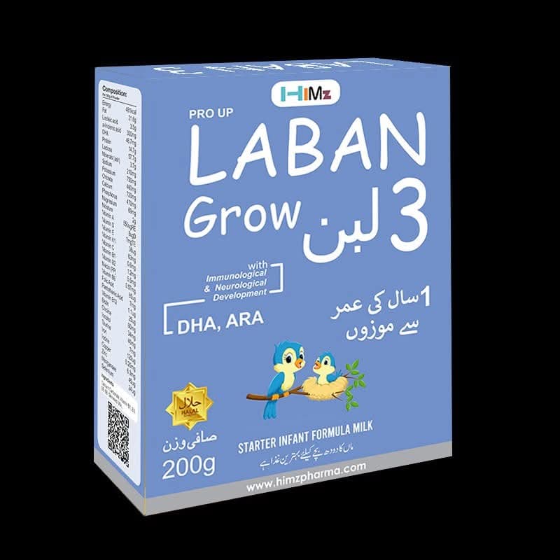 LABAN Grow 3 Growing Up Milk Formula (1 Year+) – 200g | Pro Up Formula with DHA, ARA & Essential Nutrients